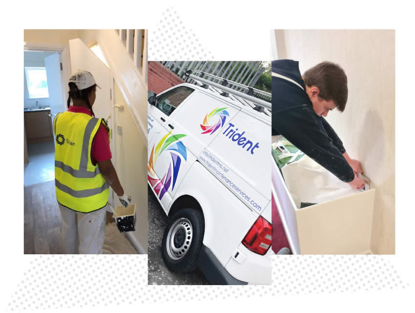 People working for trident maintenance services