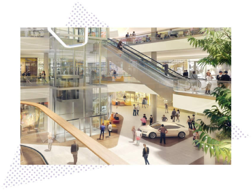 Shopping centre representing our leisure and retail sector